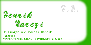 henrik marczi business card
